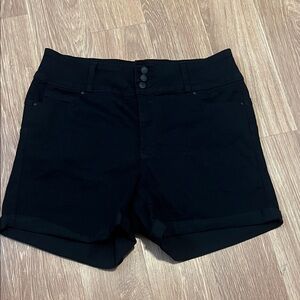 Wax Jean High Waist Black Women's Shorts 1XL new stretchy